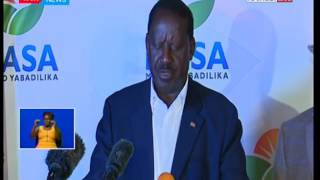 NASA flag bearer Raila Odinga makes statement on forms 34A from IEBC on election results