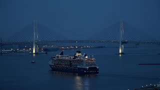 セレブリティ・ミレニアム - Celebrity MILLENNIUM - 　離岸・出港（横浜港大さん橋）　[4K](2024年7月2日)