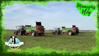 Maargies vlog 191: jongerenuitje, dierenarts bezoek\u0026 mest uitrijden kunstmest strooien | Fendt vario