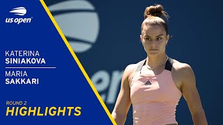 Katerina Siniakova vs Maria Sakkari Highlights | 2021 US Open Round 2