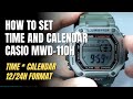 Casio MWD-110 Tutorial: Setting the Time, Calendar, and Time Format / MWD-110H