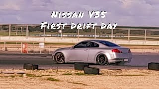 Old Man Drifting. First Drifting day in the Nissan V35. #G35