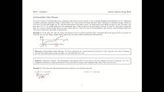 2.8 - Intermediate Value Theorem - Example 2