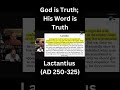 Scripture is Self-Authenticating (Lactantius)