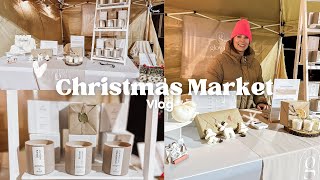 Small business first market event | Candle stall | candle maker Vlog | Christmas fayre