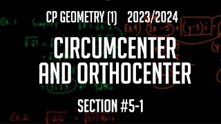 CP Geometry (1) Section 5-1 \