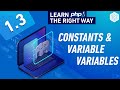 What Are Constants & Variable Variables In PHP - Full PHP 8 Tutorial