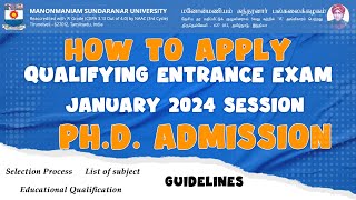 how to apply M.S.University PhD entrance exam January 2024 | selection process, Vacancy, Instruction