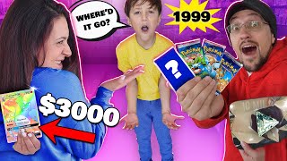 Losing $3000 Pokemon Card after Opening Unlimited 1999 Vintage Packs! (FV Family 10 Milly Vlog)