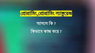 প্রোগ্রামিং, প্রোগ্রামিং লাঙ্গুয়েজ আবার কি জিনিস, কিভাবে কাজ করে ? what is programming ?