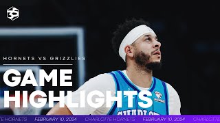Game Highlights: Hornets vs Grizzlies | 2/10/2024