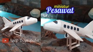 Miniatur Pesawat dari Stik Es Krim