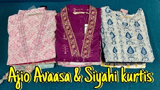 💕Ajio Avaasa \u0026 Siyahi Kurtis unboxing @Kavithasdiary