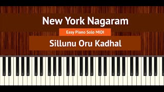 How To Play "New York Nagaram" (Easy) from Sillunu Oru Kadhal | Bollypiano Tutorial