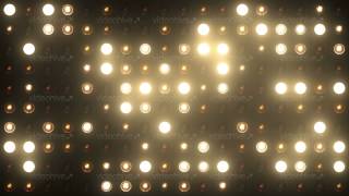 VJ Flashing Lights Spotlight Stage Wall of Lights 4k Ultra HD motion graphic Footage Background