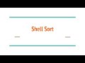 DSA | Shell Sort