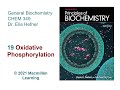 Chapter 19 - Oxidative Phosphorylation