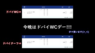 【ドバイWC2022】ドバイワールドカップとドバイターフを少々買います【ドバイターフ2022】