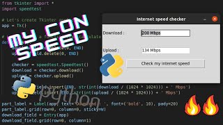 INTERNET SPEED CHECKER Application : PYTHON + Tkinter Simple app 2022 !!!