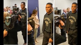Russell Westbrook Wearing A "ZERO REGRETS" SHIRT In His Return to OKC!