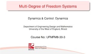 Dynamics and Control 6-3 Modal Analysis Worked Example 2