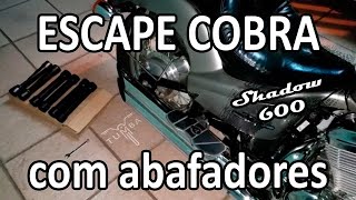 Teste de abafadores no Escapamento Cobra Reto 2 1/2 - Shadow 600