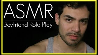 ASMR - Boyfriend Role Play for Sleep (Male Whisper, Kissing, Close Up)