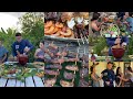 Thum Mak Thang Cucumber Salad Recipe Comedy Lao Food Farm How to make Papaya Lao BBQ Eating Desserts