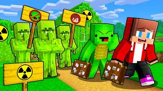 JJ and Mikey Were KICKED OUT Of The RADIOACTIVE VILLAGE in Minecraft - Maizen