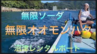 沼津レンタルボート　無限ソーダ無限オオモンハタ