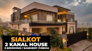 A Tour of Sialkot’s Exclusive 2 Kanal House with 9 Bedrooms, Basement, & Cinema Citihousing, Sialkot