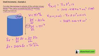 Partial Differentiation Small Increments Example 1