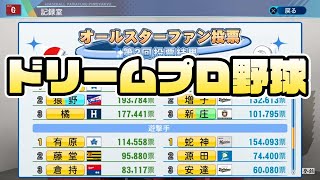 【ドリームプロ野球2020】オールスターファン投票　第2回投票結果 【LIVE】