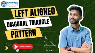 Left-Aligned Diagonal Triangle Pattern in Java – Master Pattern Programming with Appwars!