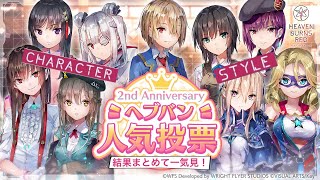 【ヘブバン】ヘブバン2周年の公式人気投票結果まとめ