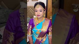 Bride Vidhya’s muhurtham makeover | call or WhatsApp 9176099809 #shorts #makeup #bridalmakeup #bride