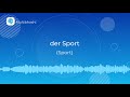 how to pronounce der sport sport in german german pronunciation