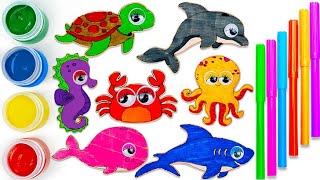 LIVE: Learn About Sea Animals! 🐠🌊 Draw, Create \u0026 Play! Preschool Toddler Video