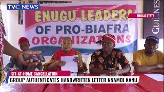 Nnamdi Kanu's Handwritten Letter Cancelling Sit-At-Home Confirmed By Coalition of Pro-Biafra Groups