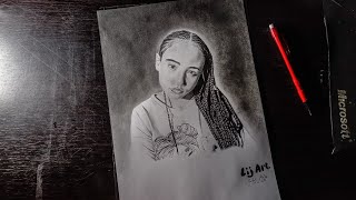 Lij Art | Hyper Realistic drawing with a motivation | Kobe Bryant (Eye Opening Speech)