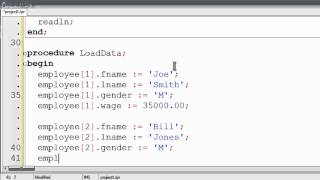 Free Pascal Program Tutorial 30 - Array Of Record - Lazarus
