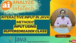 Interactive Input in Java Method2/Input using BufferedReader class