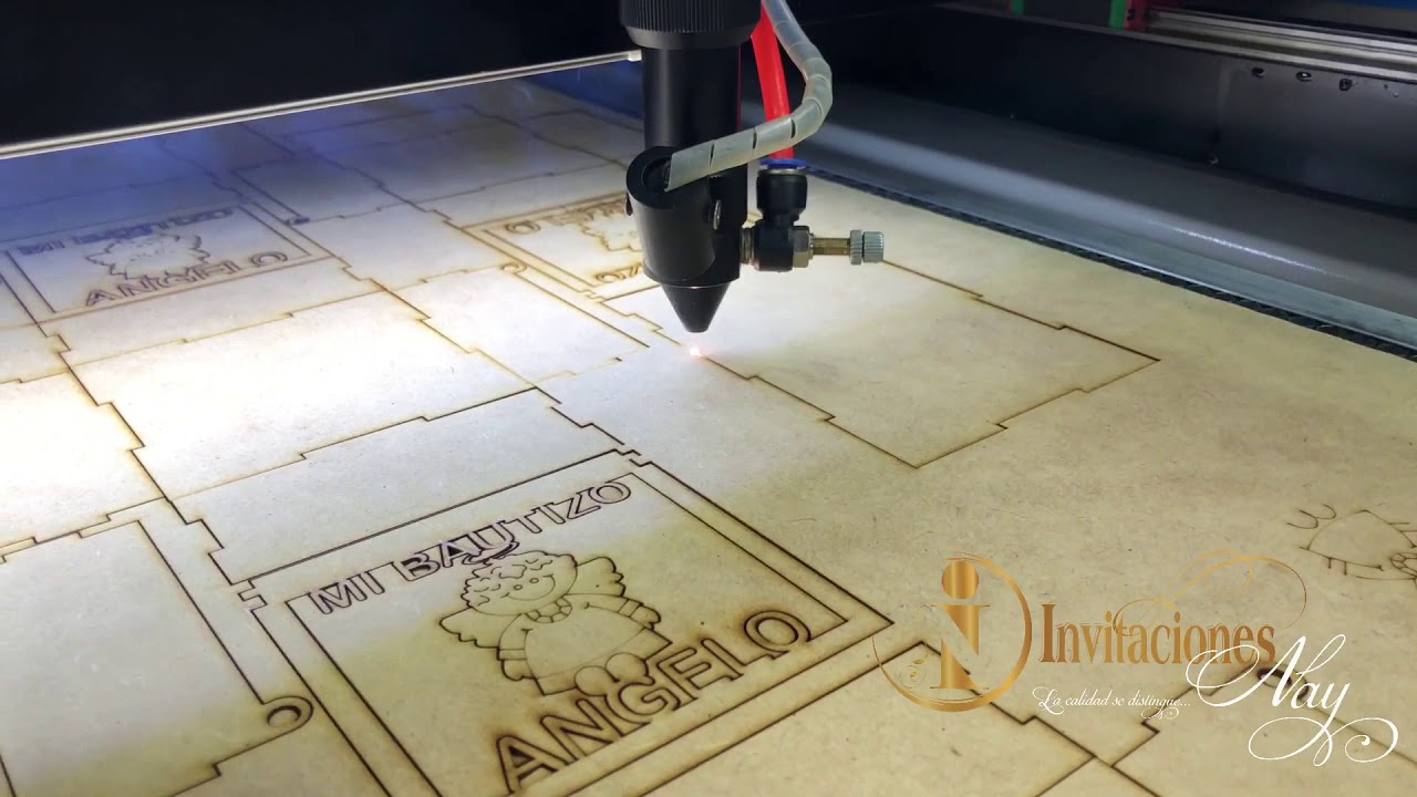 Corte Laser En Mdf Invitaciones Nay Youtube