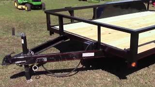 6.4' X 12' Dovetail Tandem Utility Trailer