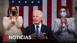 Así fue el primer discurso de Joe Biden en el Congreso | Noticias Telemundo