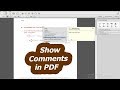 How to Show Comments in PDF by using adobe acrobat pro