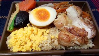 500 Yen Meal in Japan - Chicken, Egg, Rice and Veggies!