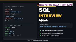 SQL Interview Questions & Answers | Structured Query Language Interview Crack |