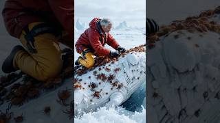 Man and Whale: Heroic Crab Cleanup in the Arctic