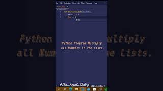 How to Multiply all numbers in the list in Python. #codm #education #python#coding#python3 #ytshorts